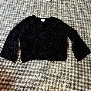 cropped black sweater